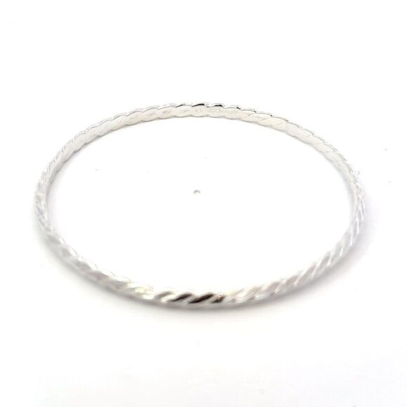 Tiffany & Co Single Bangle Bracelet Sterling Silver Estate TIF870 - Picture 2 of 15